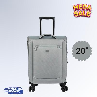 Picture of 20 inch Soft Suitcase/Luggage 450D Jacquard RPET with PUX2 in waterproof- Gray (Original Export)