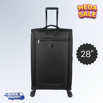 Picture of 28 inch Soft Suitcase/Luggage 450D Jacquard RPET with PUX2 in waterproof- Black (Original Export)