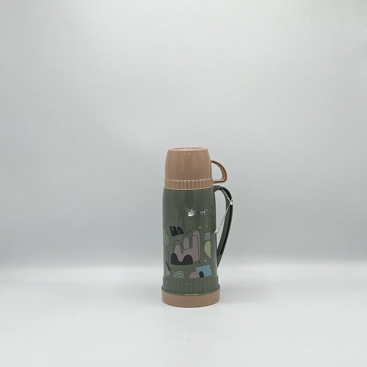 Picture of Printed Hot Cold Thermos Bottle One Cup Glass Inner Vacuum Flask Leak Proof Design Perfect for Travel Office Study | MNK SHOP - Multicolor