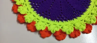 Picture of 10 Inch Handmade Cotton Crochet Round Placemat 🍽️ Table Doily | Dining & Tea Table Decor | Elegant Design | MNK SHOP - …, Multicolor