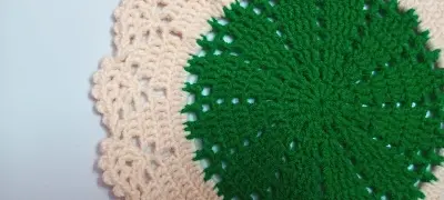 Picture of 04 Pcs Handmade Crochet Placemat Set 🍽️ 100% Premium Cotton Round Table Mat | 10.5” + 8.5” Elegant Dining Decor | MNK SHOP - …, Multicolor