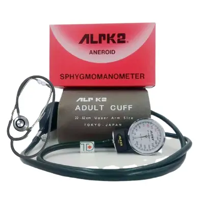 Picture of Alpk2 BP Machine / Blood Pressure MACHINE / Blood pressure Monitoring Machine WITH STETHOSCOPE FULL SET Multicolor