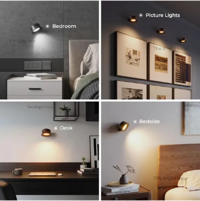 Picture of 1pc Rechargeable Wall Mount LED Spot Light Front & Rear Light