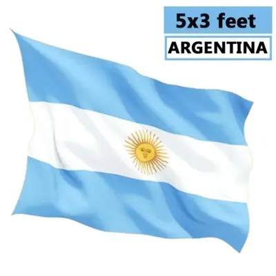 Picture of Argentina Flag 5X3 Feet - Sticky Notes - Multicolor
