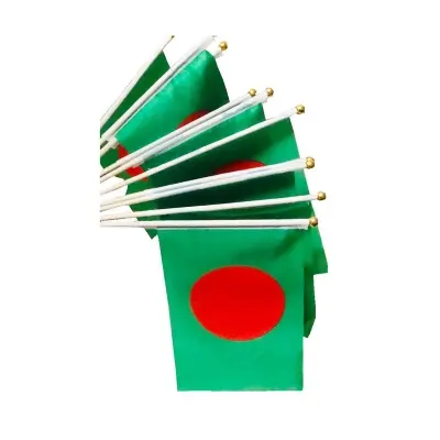 Picture of Bangladesh National Flag [ Desk Flag]  8 Inch BY 5 Inch (20 Pcs) - Green