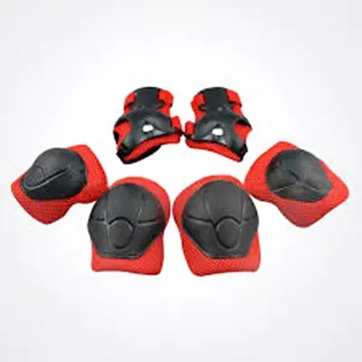 Picture of 6 Pieces Kids Outdoor Sports Protective Gear Knee Pads Elbow Pads Wrist Guards Roller Skating Safety Protection - Multicolor
