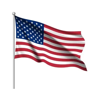 Picture of USA United Of American National Flag 5ft x 3ft One Sided Sublimation Print, High Quality. - Multicolor