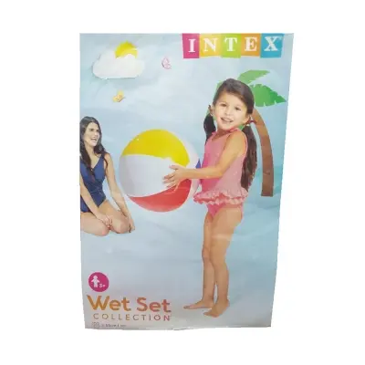 Picture of 20"Intex Recreation Colorful Glossy Panel Inflatable Beach Pool Ball - Multicolor