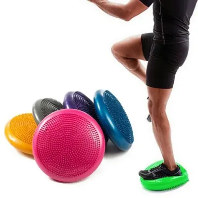 Picture of Generic 33cm Yoga Balls Massage Pad PVC Balance Ball Wheel Stability Balance Disc Massage Cushion Mat Ball Fitness Exercise Training Bal - Multicolor