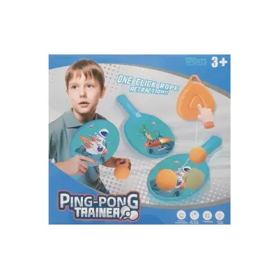 Picture of 1 Set Indoor Exercise Coordination Parent-child Interaction Hanging Ping-Pong Trainer 2 Rackets 3 balls set - Multicolor
