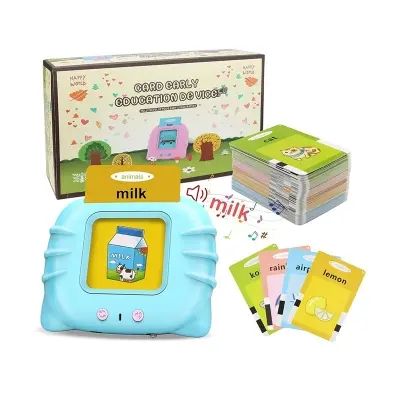Picture of Kids Learning Flashcard Speech Therapy Machine Toy Rechargeable Reader 224 Sight Word 112 cards 12 types Interactive Educational Talking Flash Card - Multicolor