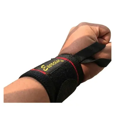 Picture of 1 Pair (2Pcs) Wrist Support Straps Color Wrapped Wristband Basketball Volleyball Weightlifting Fitness Bandage Wristband Elastic Protection Training Necessary - Multicolor