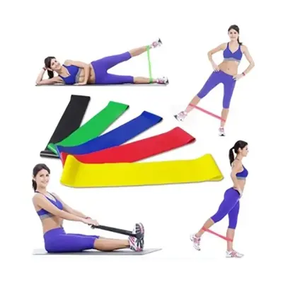 Picture of Resistance Bands [Set of 5] Skin-Friendly Resistance Fitness Exercise Loop Bands - Multicolor