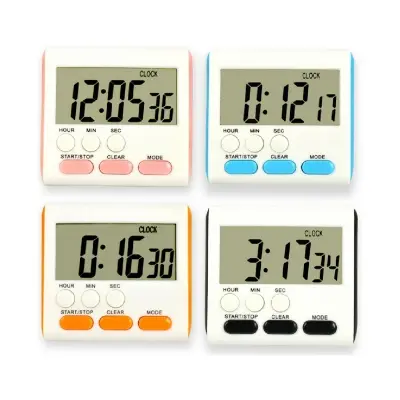 Picture of Kitchen Clock English 24-Hour Electronic Timer Digital Reminder Alarm Clocks: Keep Track Of Time While Cooking With This English 24-Hour Electronic Timer Clock With Battery - Multicolor