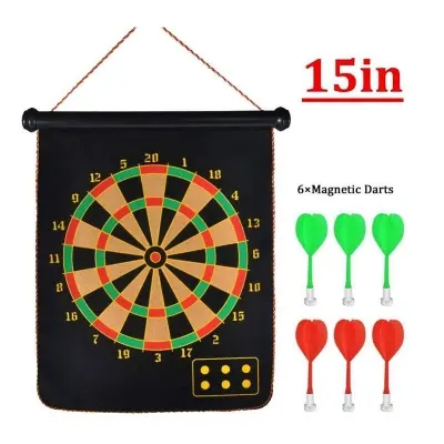 Picture of Magnetic Double Sided 15" Dartboard with 6 Pcs Magnet Dart Pins - Multicolor