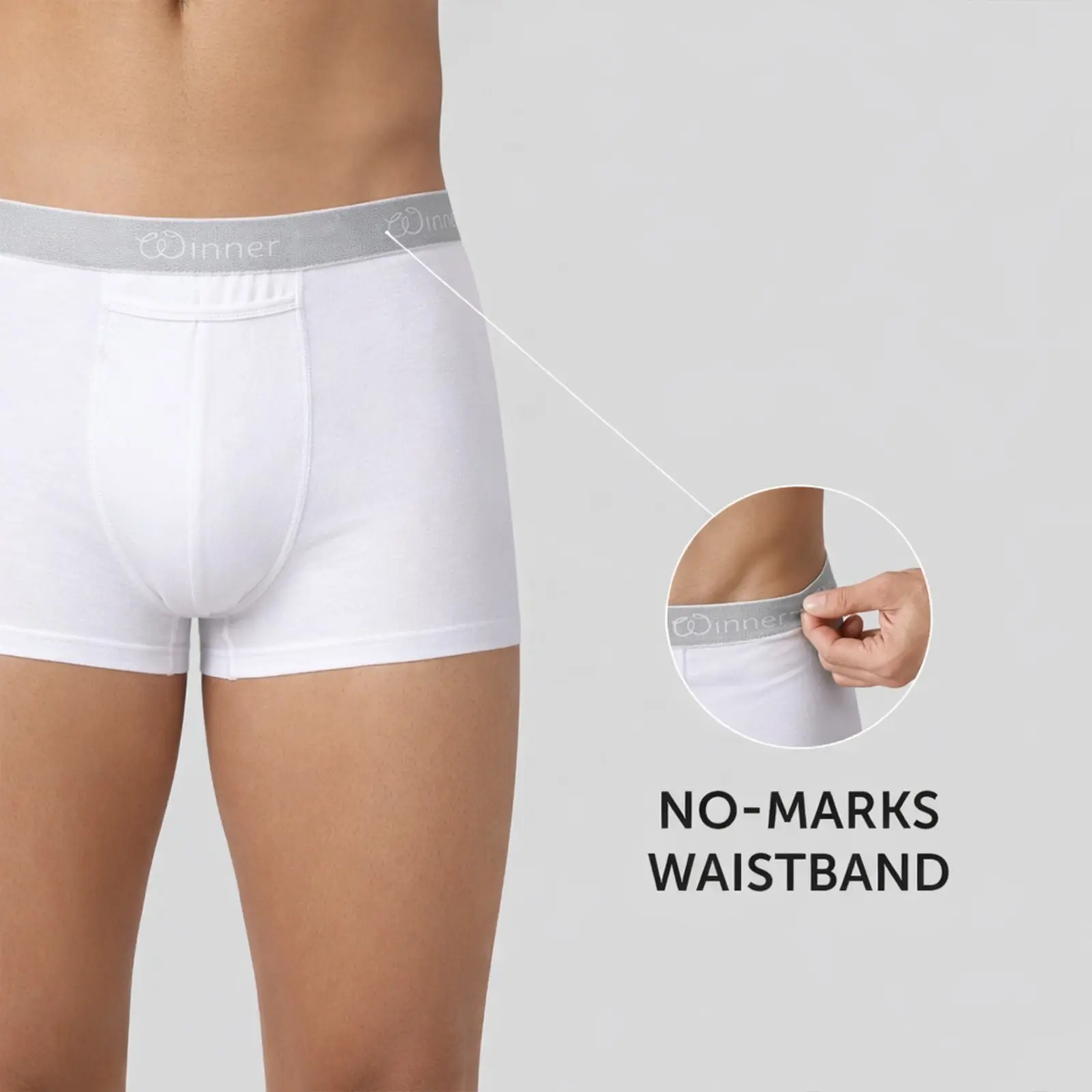 Picture of WINNER MEN'S Crew Boxer (2 pcs combo - Black & White)