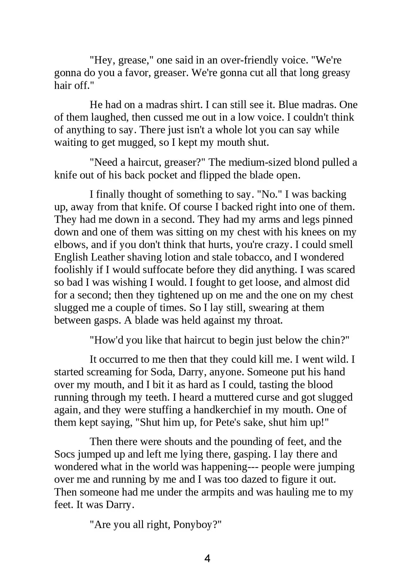 Picture of The Outsiders by S E Hinton (Premium Quality Books with Matte Finish) 