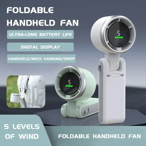 Picture of Portable foldable Handheld Mini Powerful Winds Turbo Fan 2000mAh