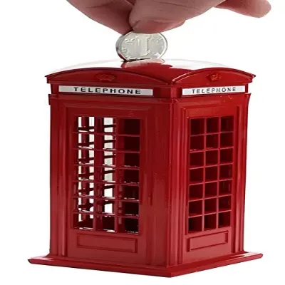 Picture of London Red Telephone Booth Money Box Or Piggy Bank
