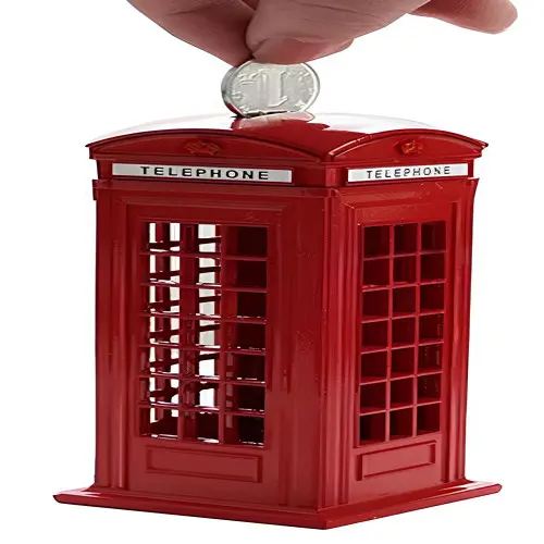 Picture of London Red Telephone Booth Money Box Or Piggy Bank