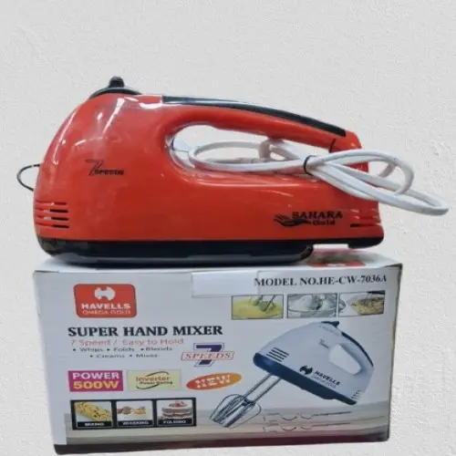 Picture of 7 Speed Havells Omega Gold Sahara Super Hand Mixer (Model No. HE-CW-7036A)