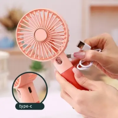 Picture of Portable Mini USB Rechargeable Handheld Fan with Stand – Travel-Friendly