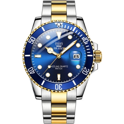 Picture of OLEVS Two-Tone Watch With a Blue Dial, (G5885)