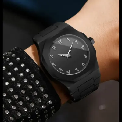 Picture of Aura Arabic Men's Quartz Watch Black- Waterproof