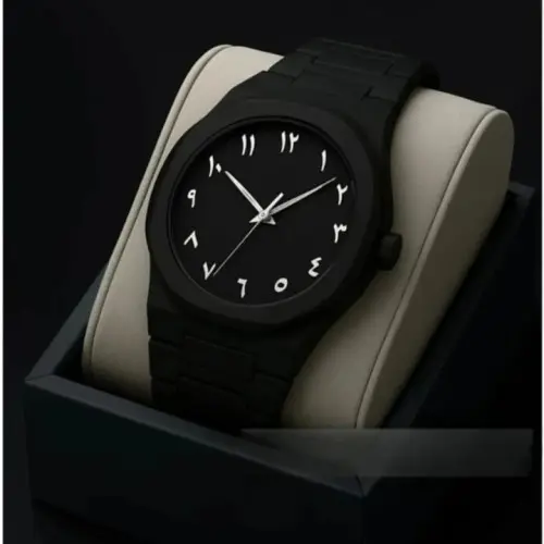 Picture of Aura Arabic Men's Quartz Watch Black- Waterproof