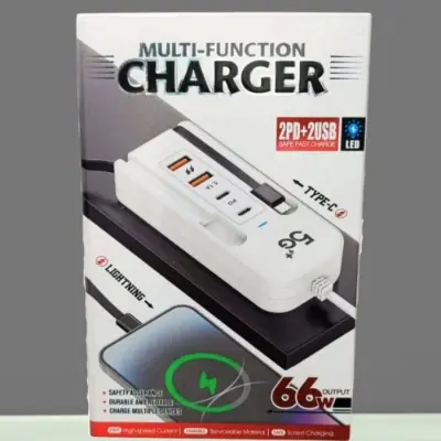 Picture of Product Title: Multi-Function Fast Charger 66W (2PD + 2USB)