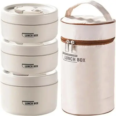 Picture of 3 Pcs Stainless Steel Lunch Box With Bag