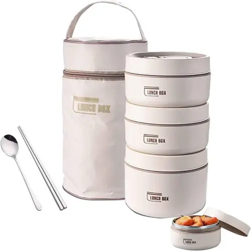 Picture of 3 Pcs Stainless Steel Lunch Box With Bag