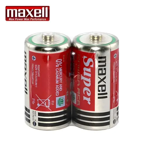 Picture of Maxell Super Power Ace Red C-Size 1.5V Batteries 2pcs