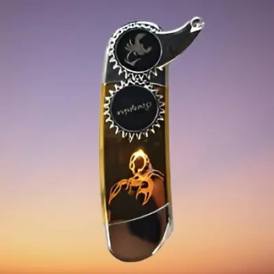 Picture of Scorpion branded lighter, likely a windproof electronic arc or gas lighter