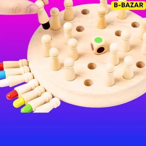Picture of Wooden Memory Match Stick Chess Board Game - Logic Braintease Toys for Boys And Girls special