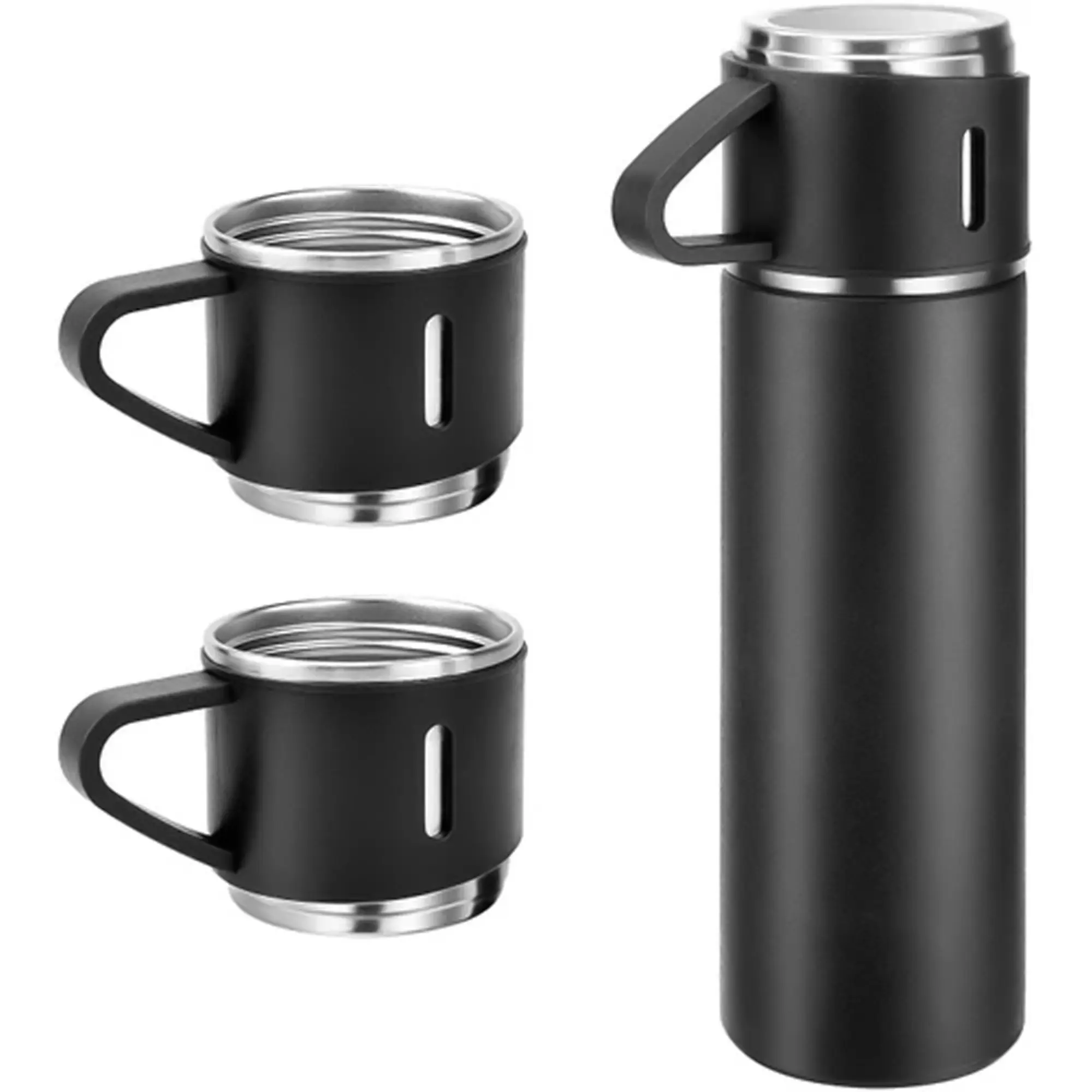 Picture of 500ml Stainless Steel Vacuum Flask 3 Cup Set(Pink)