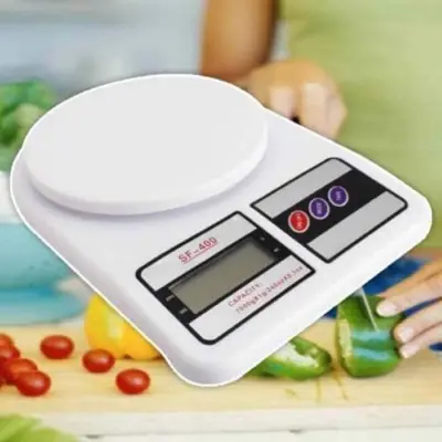 Picture of Kitchen Food Scale – Perfect for Vegetables, Fruits & Cake | MNK SHOP(White)