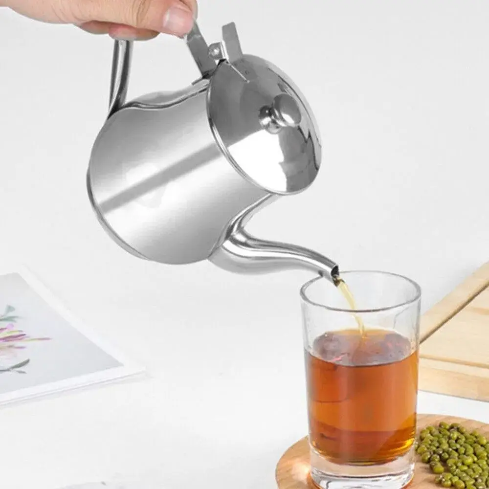 Picture of ২৪ সাইজ: হাউসহোল্ড কিচেনের জন্য বড় ক্যাপাসিটি টি কেটল এবং অয়েল ফিল্টার | MNK SHOP(Silver)