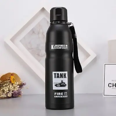 Picture of প্রিমিয়াম স্টাইলিশ 500ml স্টেইনলেস স্টিল ভ্যাকুয়াম ফ্লাস্ক অফিস, ট্রাভেল এবং আউটডোর ব্যবহারের জন্য | MNK SHOP(Black)