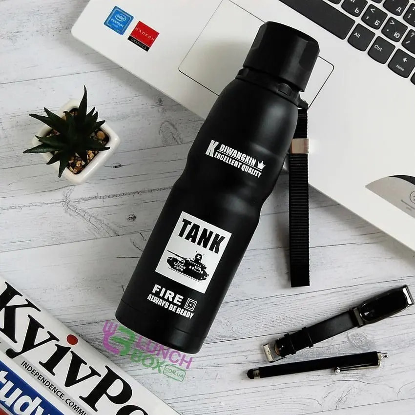 Picture of প্রিমিয়াম স্টেইনলেস স্টিল ভ্যাকুয়াম ফ্লাস্ক 500ml হট ও কোল্ড পানীয় সংরক্ষণের জন্য | MNK SHOP(Black)