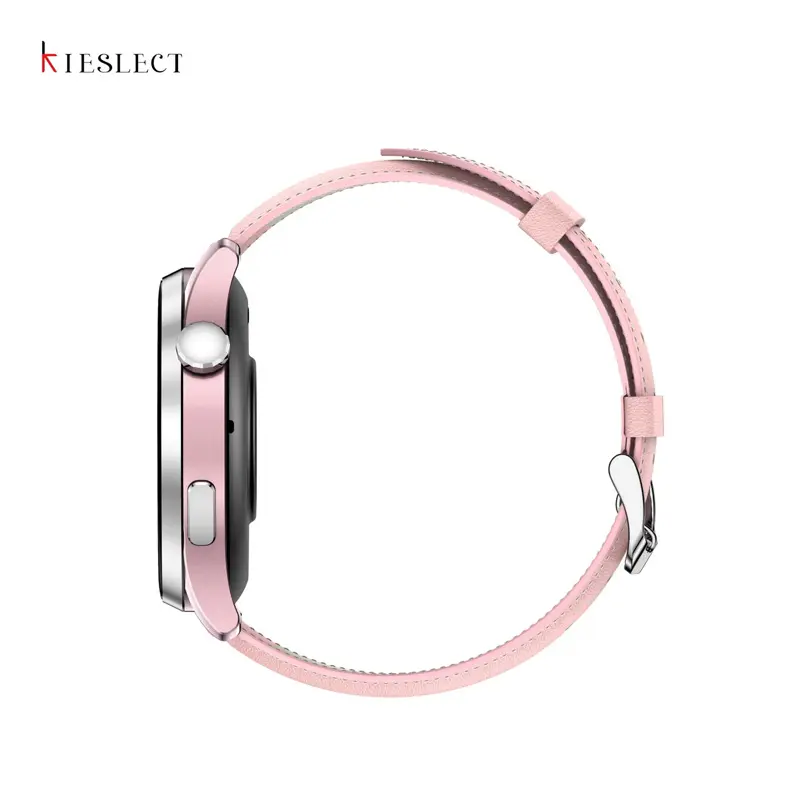 Picture of Kieslect Lora 3 BT Calling Smart Watch Gold metal+white leather