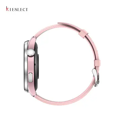 Picture of Kieslect Lora 3 BT Calling Smart Watch Gold metal+white leather