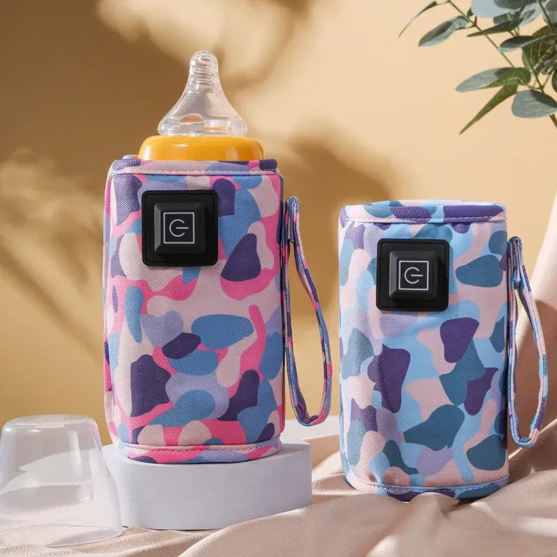 Picture of USB Milk Water Bottle Warmer Travel Stroller Insulated Bag Infant Bottle Feeding Warmer | Portable USB Bottle Warmer, Milk Water Warmer Safe Insulated Baby Bottle Stroller Bag Multipurpose On The Go Outdoor Winter for Mom Daycare Travel