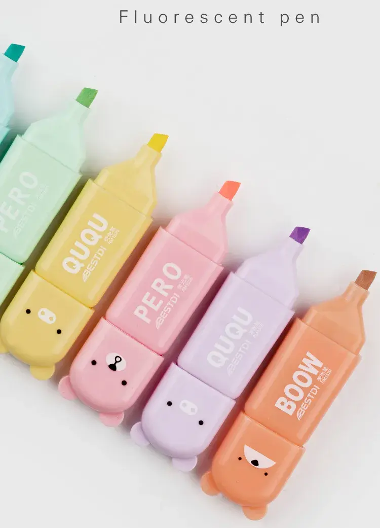 Picture of Highlighter Pens, Pastel Colors Highlighter Set, Chisel Tip Marker Pens for Adults Kids Students Planner Notes, Office School Supplies (6 pes box Macaron Colors)