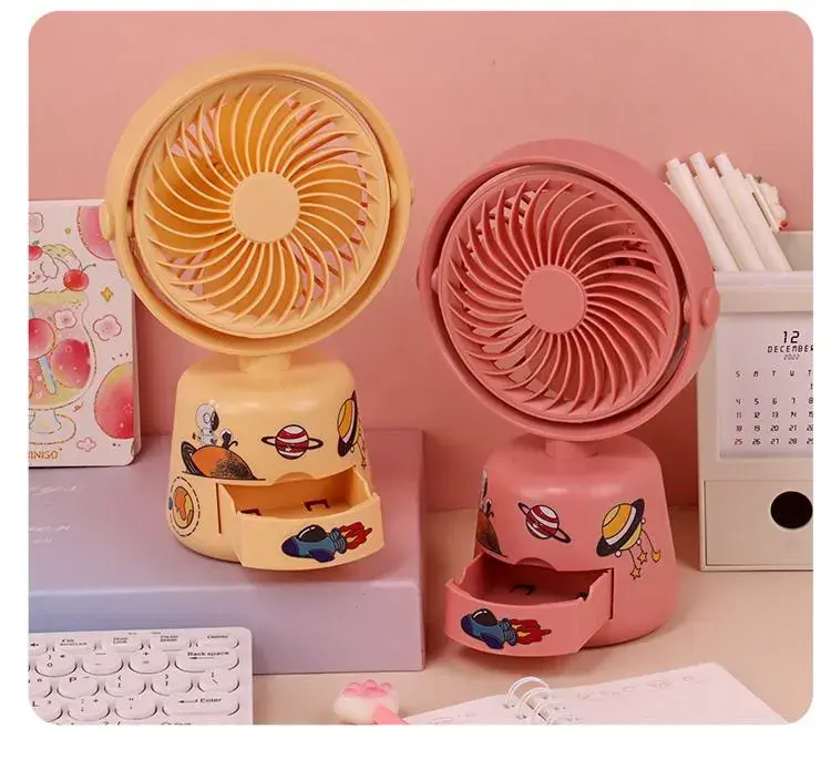 Picture of Mini USB Portable Fan Mute Desk Fan Melody Hand Fan Kawaii Toy Girl Boy Gift
