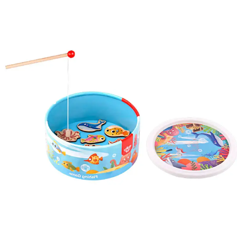 Picture of Wooden Magnetic 32 pcs  Fishing Game for kids