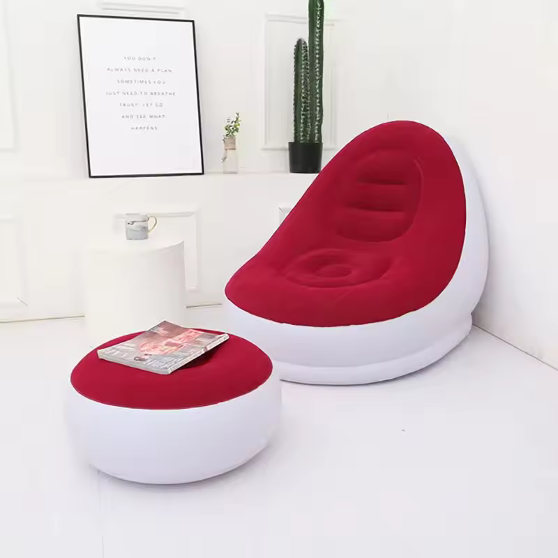 Picture of Inflatable Air Sofa With Foot Rest Cushion Lounge Chair