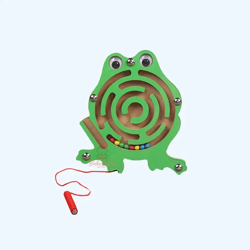 Picture of Baby Montessori Educational  Magnetic Track Maze Balance Board Wooden Puzzle Game Labyrinth Baby Toys (DESING RANDOM)