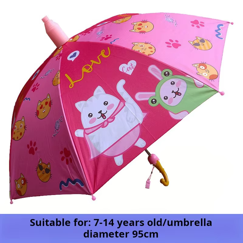 Picture of Waterproof Cover Children's Umbrella Boys and Girls Cartoon Umbrella Kindergarten Elementary School Baby Sunshade Kids Umbrella with Straight Shank