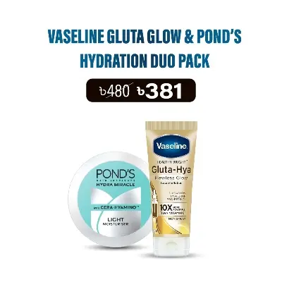 Picture of Vaseline Gluta Glow & Pond’s Hydration Duo Pack(Flawless Glow 70ml + Pond’s Light Moisturiser 50ml)